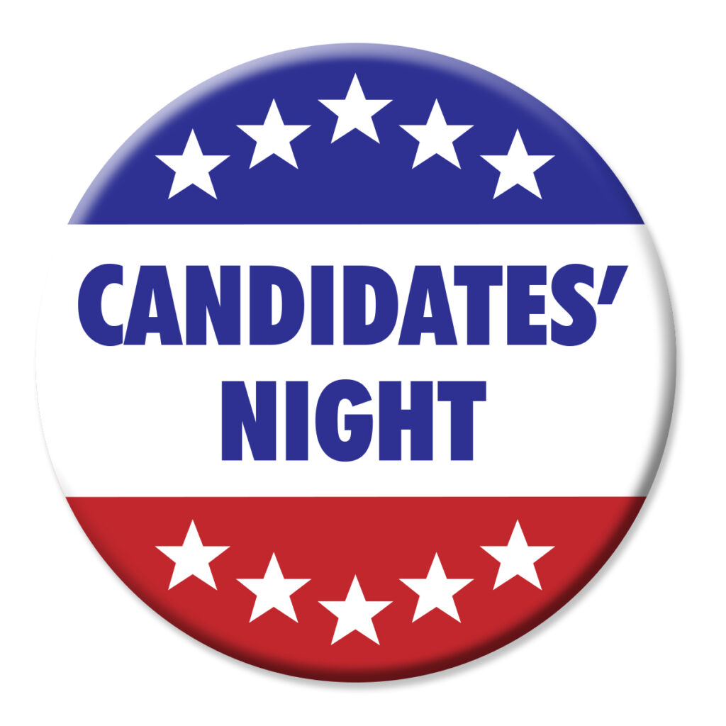 "Candidates' Night" button artwork